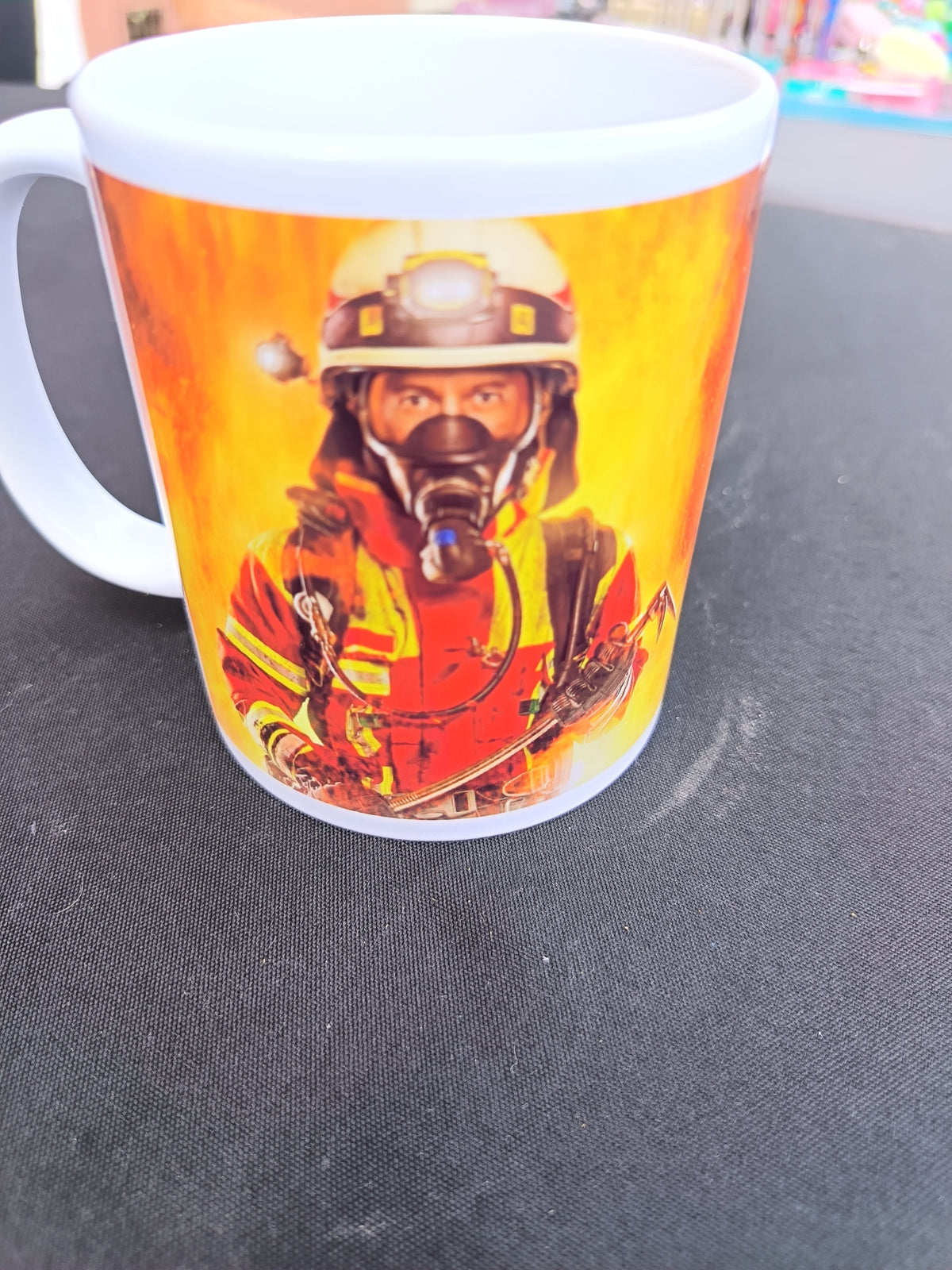 Tasse personnalisée pompier en intervention