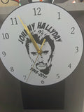Horloge murale Johnny Hallyday 3D imprimée 24 cm portrait 1943-2017
