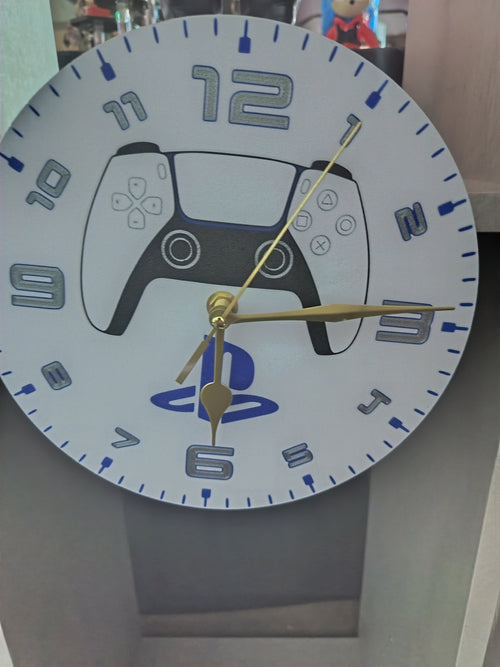 Horloge murale PlayStation PS5 3D imprimée 25 cm manette DualSense