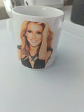 Tasse céramique Céline Dion portrait glamour cheveux blonds sourire
